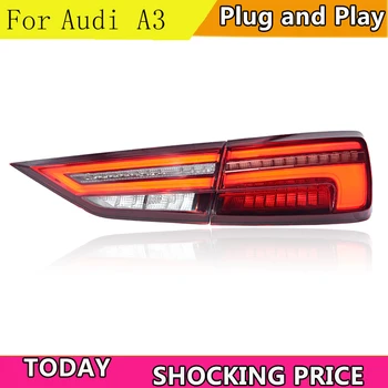 Auto Styling zadné svetlá Pre Audi A3-2019 LED Dynamický zase signál zadné svetlo, Zadné Svetlo LED Brzdové+Park+Pohybujúce sa Zase Signál Lampa