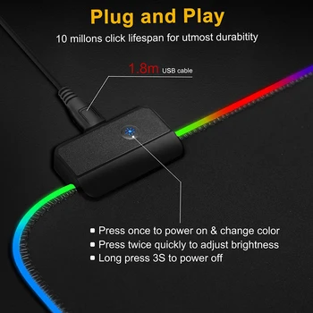Vlajka RGB Hernú Podložku pod Myš, 800*300*4 mm USB, Drôtová LED RGB Farebné Osvetlenie Gaming Mousepad Podložka pod Myš, Myši Mat