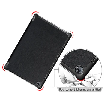 Magnetický Kryt puzdro pre Huawei MediaPad M5 Lite 10.1, BAH2-L09/W19 DL-AL09, Šikovný Tablet PU Kožené puzdro+darček