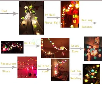 5m 20 Hnedá Káva Sepak Takraw Ratanové Gule LED Reťazec Rozprávkových Svetiel Záhrada Vianočné Svadobné Party Dekorácie Svetlá