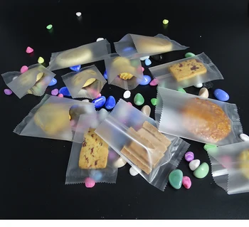 100ks/veľa Matné priehľadné Candy Bag Balenie Narodeninovej Party Dekorácie Deti Plastov Stroj Tesnenie Cookie Sušienky Taška