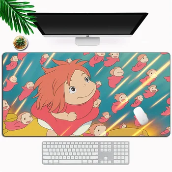 60x30cm Ponyo Na Útese XL Hernú Podložku pod Myš, Počítač Hráč Klávesnice, Myši Mat Stôl Anime Mousepad Zamykanie Hrany Notebooku Mat