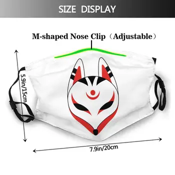 Japonský Fox Úst Tvár Masku Japonský Kitsune Fox Maska Pleťová Maska Polyester pre Dospelých Krásna Maska