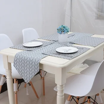 Nordic štýl bielizeň geometrické šípku chodby, obývacej izby tabuľka mat prihlásiť strapec šedá domáce dekorácie obrus kryt 2018
