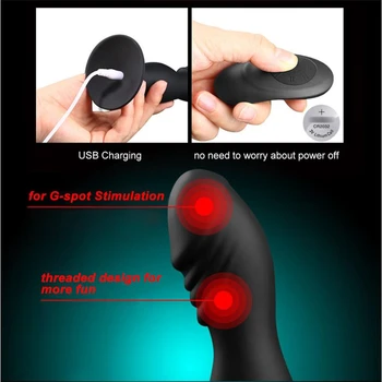 Análny Plug Vibrátor Sexuálne Hračky pre Ženy a Mužov Penis s Bezdrôtové Diaľkové Ovládanie Masáž Prostaty Dospelých Zadok USB Masturbator