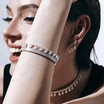 GODKI Kórea Arábia Náramok Náušnice Nastaviť Šperky Set Pre Ženy, Svadobné Trendy Kubický Zirkón Crystal CZ aretes de mujer modernos 2019