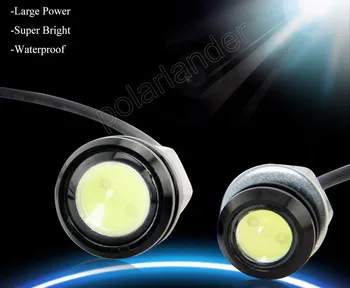 Doprava zadarmo auto Lampa 10pcs 18 mm Eagle Eyes Denných prevádzkových Svetlo LED Vysoký Jas Auto Práce Svetlá Zdroj Nepremokavé