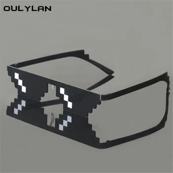 Oulylan Sa S tým Vyrovnať, Okuliare 8 bitov Mozaiky Pixel slnečné Okuliare Mužov Cosplay Party Okuliare thug life Populárne po Celom Svete