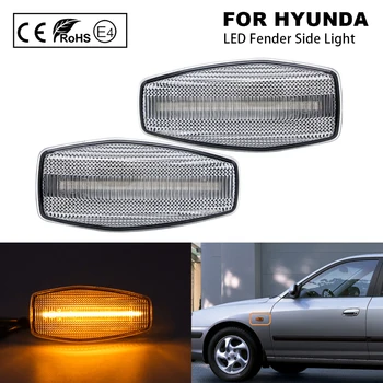 2 ks Jasné LED Blatník Bočné Obrysové Svetlo Zase signalizačná kontrolka Indikátor Pre Hyundai Sonata Tucson Elantra Tiburon Prízvuk