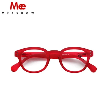 MEESHOW Retro okuliare na čítanie ženy Červené okuliare módne kvalitné okuliare s diopter francúzsky 1513 +1.5 +2.0 +2.5