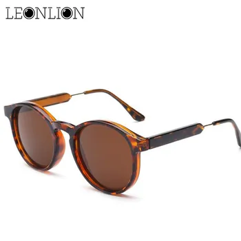 LeonLion 2021 Vintage Okrúhle slnečné Okuliare Ženy/Muži Klasické Vonkajšie Oculos De Sol Gafas UV400 Značky Dizajnér Jazdy Slnečné Okuliare