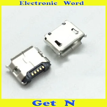 500pcs 5P Micro USB Samicu Konektory Konektory s Edge Curl na Stolný Telefón Príslušenstvo