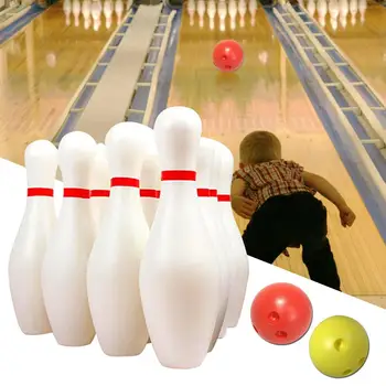 Deti Bowling Sada Obsahuje 10 Kolíky A 2 Loptičky Ideálne Bowling Nastaviť Vnútorné Mini Hračka Darčeky Deti Raného Vzdelávania