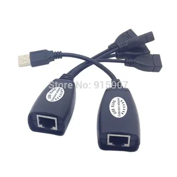 CYDZ USB Klávesnice, Myši Cez RJ45 CAT5E CAT6 Predlžovací Kábel Extender 4 Porty Rozbočovač kábel Kábel Adaptéra