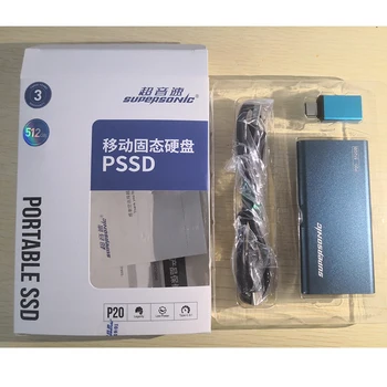 Supersonic P20 Prenosné Jednotky ssd 128 gb kapacitou 256 GB 512 gb diskom 1 TB 2TB Typc-C USB3.0 Externé SSD pre Počítač, Notebook, telefón Android