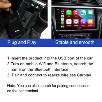 Carlinkit 2.0 Bezdrôtové CarPlay Adaptér pre VW 2016-2020 Pôvodného auta s CarPlay Káblové Bezdrôtové Dongle Auto Connect IOS 14