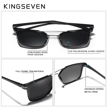 2020 KINGSEVEN TR90 Polarizované slnečné Okuliare Série Mužov Retro Jazdy Okuliare Slnečné Okuliare UV400 Gafas Oculos De Sol
