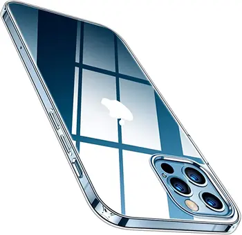 Pre iPhone 12 Pro Prípade Crystal Clear TPU Zadný Kryt pre iPhone 12
