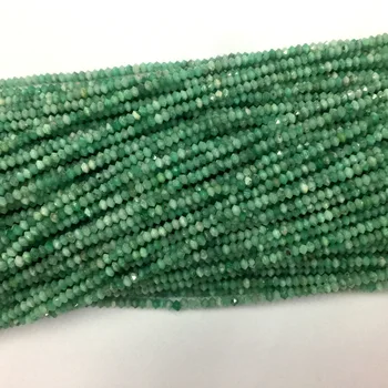 Skutočné Prírodné Zelené Columbia Emerald Tvárou Rondelle Náhrdelníky alebo Náramky Malé Korálky 2x3mm 15