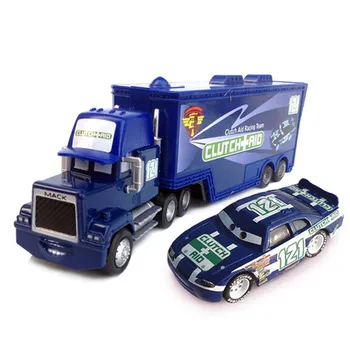 Disney Pixar Cars Č. 121 Mack Truck + Malé Auto Spojka Pomoci Kovové Autíčka Pre Deti 1:55 Voľné Zbrusu Nový Skladom