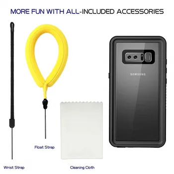 Potápanie Vodotesný Telefón Prípadoch pre Samsung Galaxy S9 S8 Plus Poznámka 8 S7 Edge Pokrytie Jasné Späť Prípade Screen Protector float popruh
