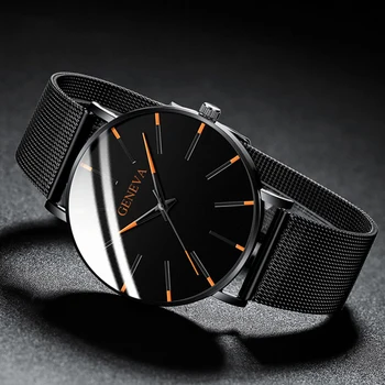 2020 minimaliste hommes režime Ultra mince montres hommes simples vecí sk acier inoxydable maille ceinture Quartz montre Relog