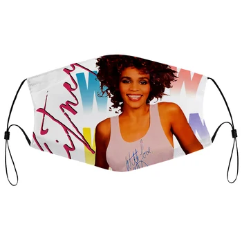 Masku proti prachu s filtrom Zábavné Whitney Houston Vintage 1987 Momente Dotlač Dvojité Bočné