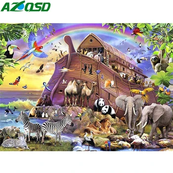 AZQSD Diamond Maľby Plné Námestie Slon Diy Kamienkami Diamond Výšivky Lesných Zvierat Darček Vyšívanie, Domáce Dekorácie