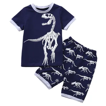 2 ks Batoľa Detský Baby Chlapci Dinosaura Tlač Topy+Šortky Oblečenie Oblečenie Sady 3 rokov dievča oblečenie pre deti, oblečenie pre chlapca oblečenie