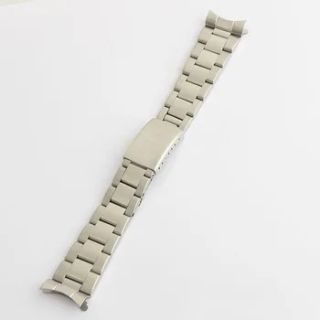 Značiek 20 mm Kartáčovaný poľský Striebornej Nerezovej ocele hodinkám Popruh Pre RX Náramok Náramok