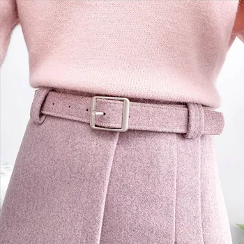Nové zimné sladké čerstvé college vyhovovali cherry sveter tweed handričkou skladaný sukne dva-kus oblečenia teplý pulóver hornej nastaviť oblečenie