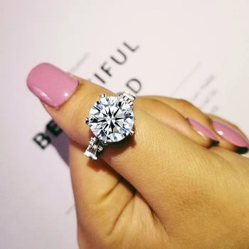 2018 nový dizajn vintage luxusné Svadobné Zapojenie Halo Prstene Pre Ženy prst šperky veľkoobchod moonso R1805