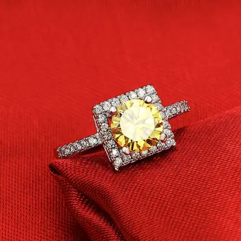 Valentína 925 Sterling Silver Ring Svadobné Zásnubné Prstene pre Ženy 3 karátové Šperky, Zásnubné Prstene R1300