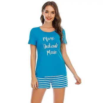 Jeseň/Leto Horúce Predaj Prúžkovaný Oblek Domov Nosiť Pohodlné Bežné Pyžamá Sleepwear Dámy Odev Pijama Mujer Plus Veľkosť
