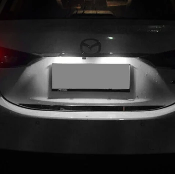 ANGRONG LED Licenčné Číslo Doska Biele Svetlo Pre Mazda3 Axela BM/BN 13-18 CX-3 2016-up