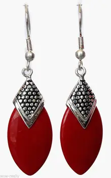 Ohromujúci Červený Korál Perličiek 925 Sterling Silver Šperky s Hákom