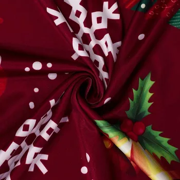SVOKOR 3Xl Červená Vianočné Šaty Nový Rok Strany Žien Oblečenie s Dlhým Rukávom O-Krku Tlače Šaty Oblečenie Cartoon Femme Slim Fit