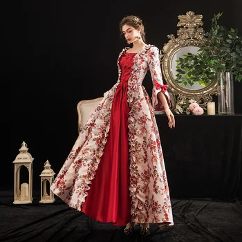 Rokokový Barokový márii Antoinette Červený Loptu Šaty 18. Storočia Renesančný Historického Obdobia Viktoriánskej Šaty, Šaty pre Ženy