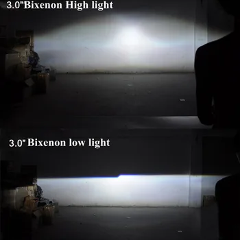 3,0 palca hid Projektor objektív s led deň beží angel eyes auto Bi xenon hid xenon kit full metal H1 H4 H7 model auta upraviť