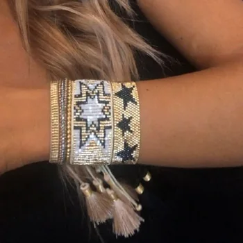 ZHONGVI Miyuki Náramok Pre Dámy 2021 Mexická Fashion Star Pulseras Femme Šperky, Ručne vyrábané Šperky Nastaviteľné Zábal Náramky