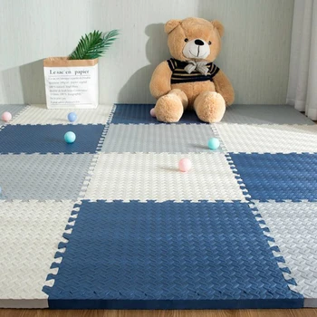 18 kusov detských baby EVA pena hrať puzzle, podložku, čierne a biele reťazca fitness dlaždice podlahy koberec a detský koberec