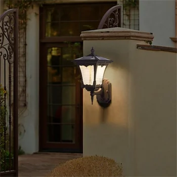 OUFULA Vonkajšie Nástenné Svietidlo Solárny Moderný Vodotesný LED Terasa Nástenné Svietidlo Pre Veranda, Balkón Dvore Vily Uličkou