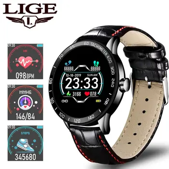LIGE luxusné led smart hodinky mužov krokomer srdcovej frekvencie nepremokavé Smartwatch Športové Hodinky reloj inteligente Inteligentný Náramok fitness