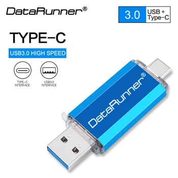 DataRunner OTG Pen Drive 2 v 1 TYP-C & USB 3.0 Flash disk 32GB 64GB 128 gb kapacitou 256 GB 512 gb diskom Vysokej Rýchlosti kl ' úč Flash Memory Stick