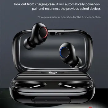 USAMS Bluetooth 5.0 Bezdrôtové Slúchadlá Plnenie Box S Led TWS Slúchadlá Stereo Športové Vodotesné Slúchadlá Slúchadlá S Mikrofónom