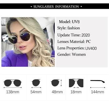 Vintage Kolo žena módne slnečné Okuliare, Luxusné značky hliníkový rám zrkadla okuliare, sun ženy 2020 Black Nadrozmerná gafas de sol