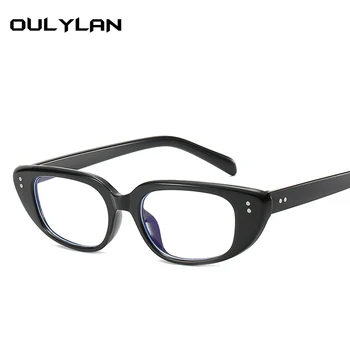 Oulylan Anti Modré Svetlo Okuliare, Rám Ženy Muži Cat Eye Malé Okuliare Transparentné Objektív Krátkozrakosť, Optické Okuliare Unisex