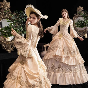 Rokokový Barokový márii Antoinette Loptu Šaty 18. Storočia Renesančný Historického Obdobia Viktoriánskej Šaty, Šaty pre Ženy