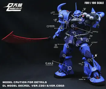 DL Všeobecné Gundam model odtlačkový Nálepky 1/144 VER.C011 Upozornenie Série Hračiek Model Nástroje doprava Zadarmo