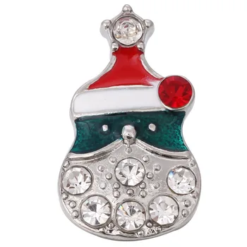 10pcs/veľa Nových Príchod 18 mm Modul Šperky Crystal Vianočné Roztomilý Snehuliak Modul Tlačidlo pre Ženy, Dieťa fit 18 mm Modul Tlačidlo Náramok